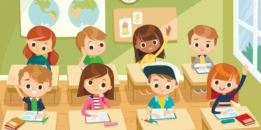 Ученики в классе иллюстрация Ученики в школе рисунки