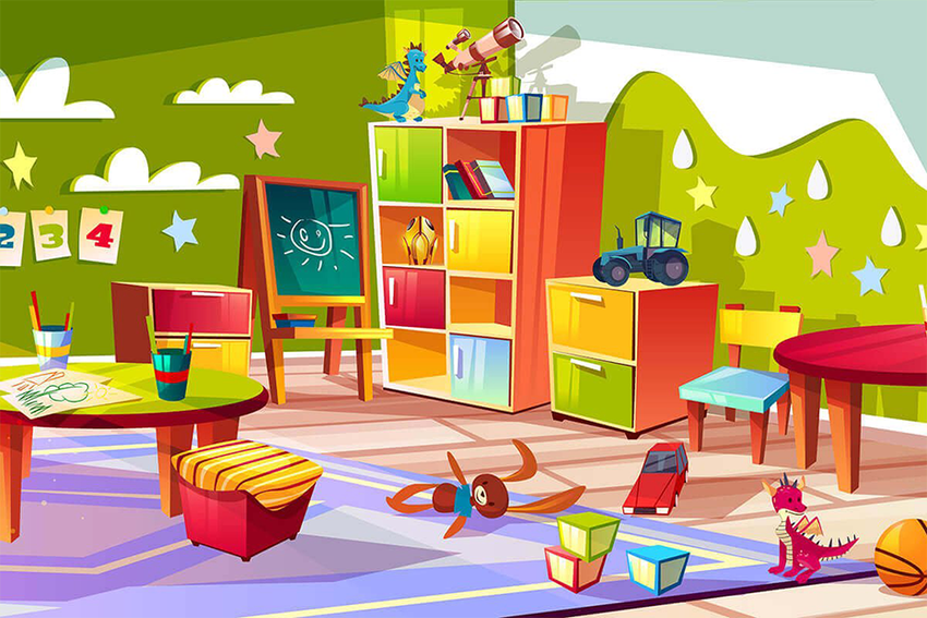 Детская комната мультяшная Мультяшная комната