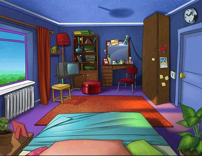 Комната мультяшная Комната мультяшная фон