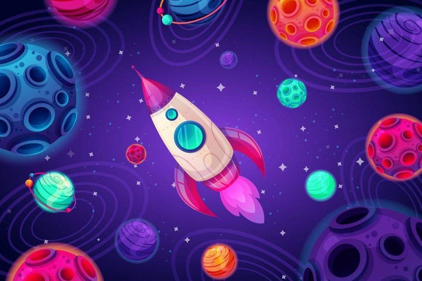 Фон на тему космос Мультяшный космос