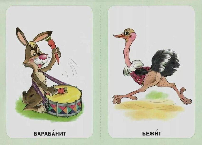 Карточки с изображением действий