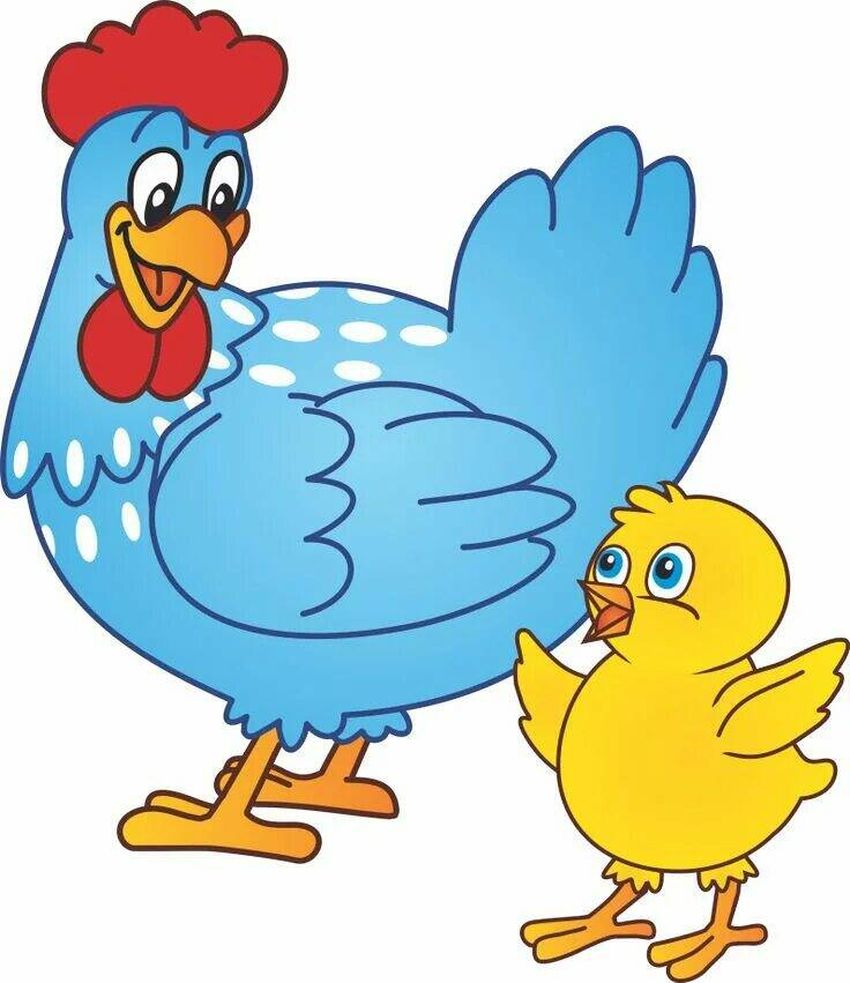 Курица для детей Курочка мультяшная