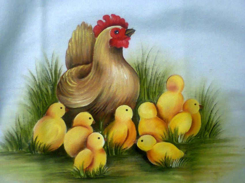 Курочка с цыплятами Курица с цыплятами