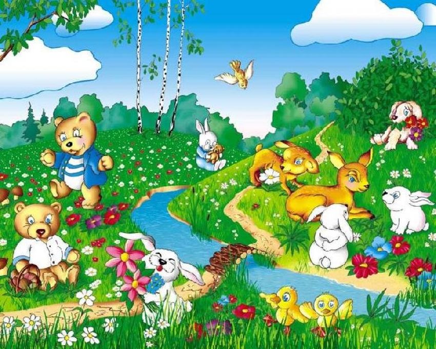 Лесная полянка картинки для детей