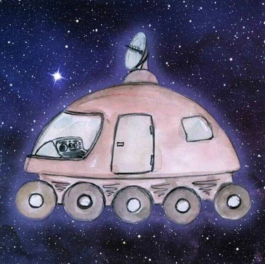 Рисование луноход