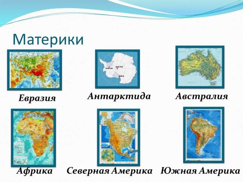Карта материков