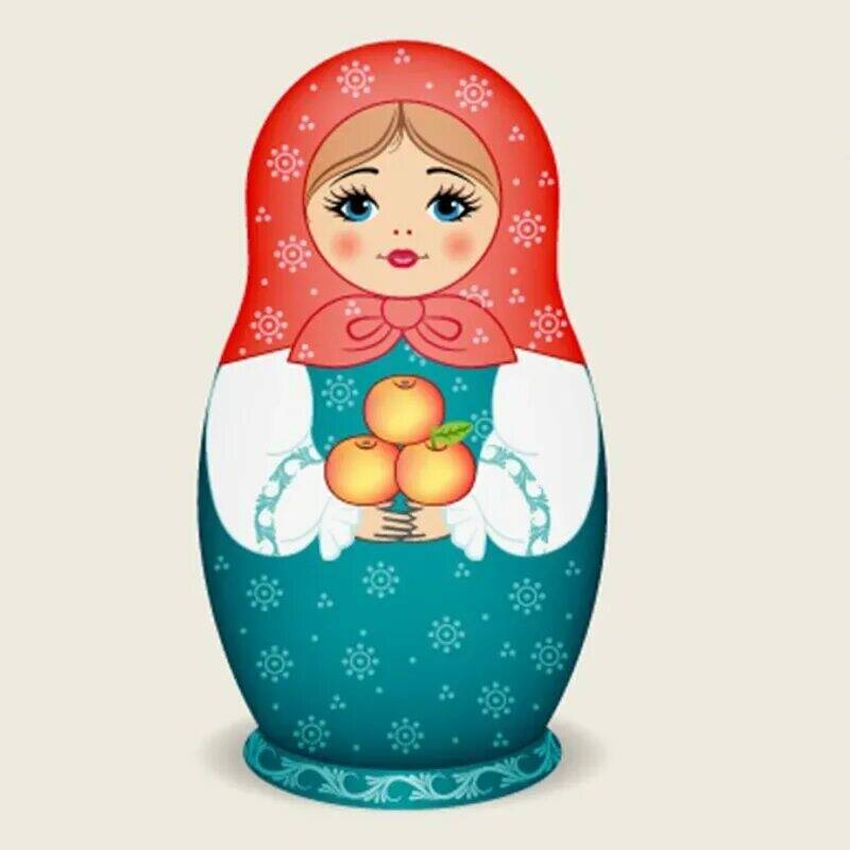 Матрешка картинка для детей на прозрачном фоне