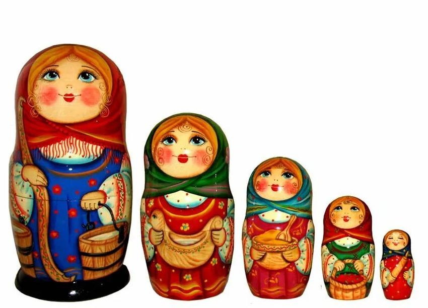 Матрешка картинка для детей на прозрачном фоне