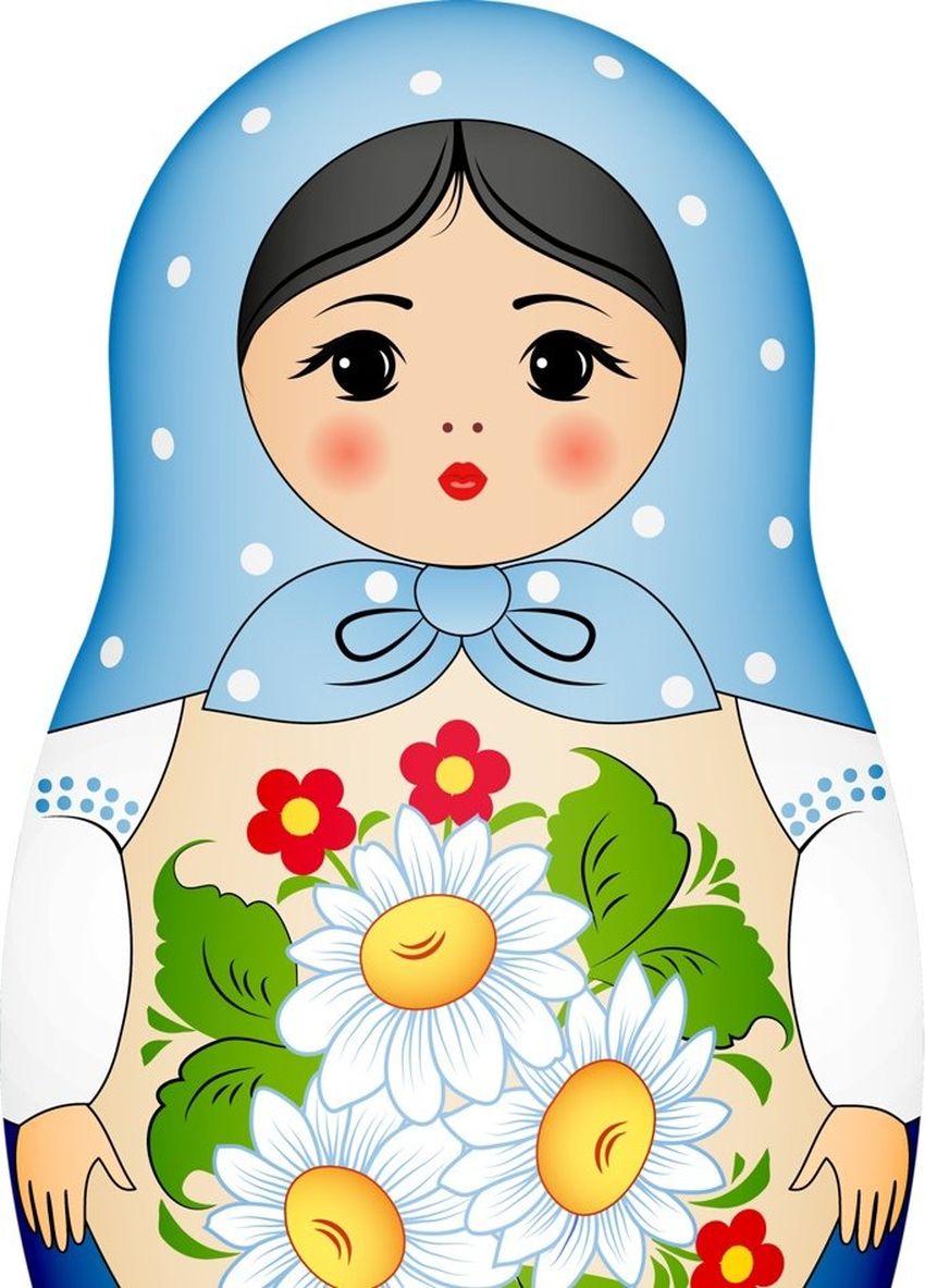 Шаблон матрешки Рисунок матрешки
