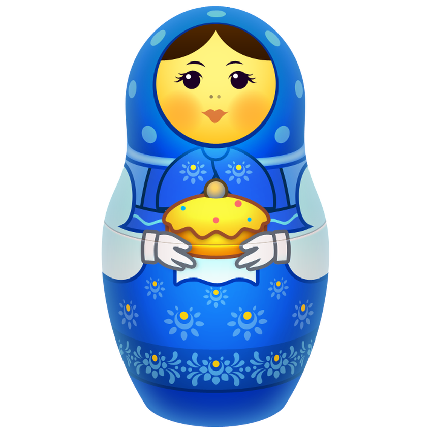 Матрешка Матрешка на белом фоне