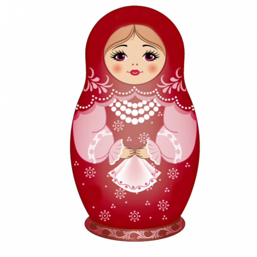 Матрешка рисунок Матрешка на белом фоне