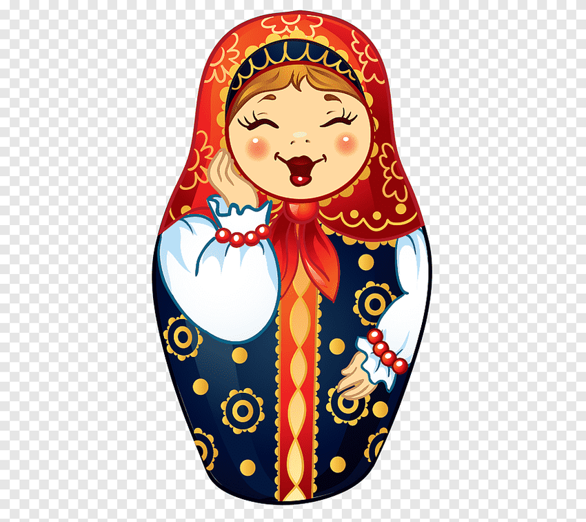 Матрешка Матрешка на белом фоне