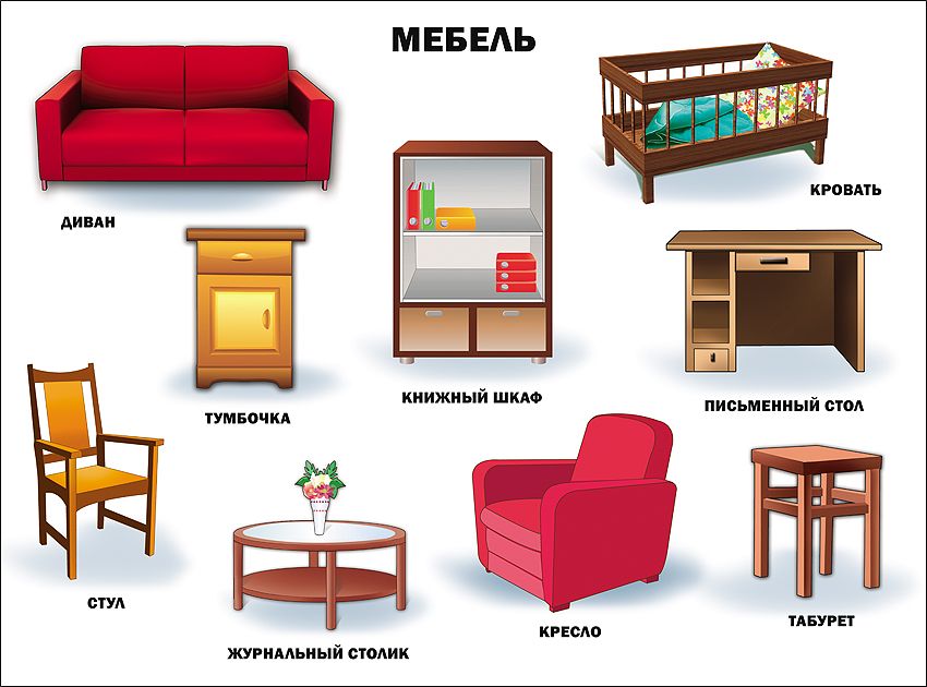 Предметы мебели для детей