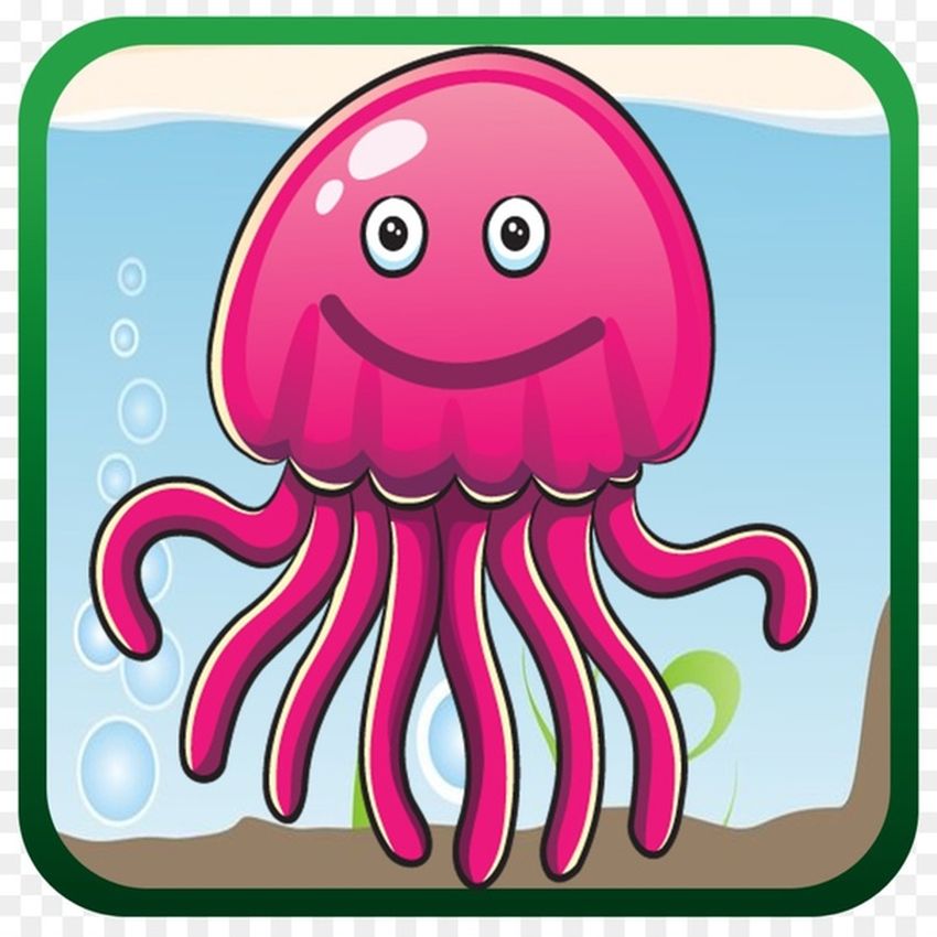 Рисунок медузы для детей