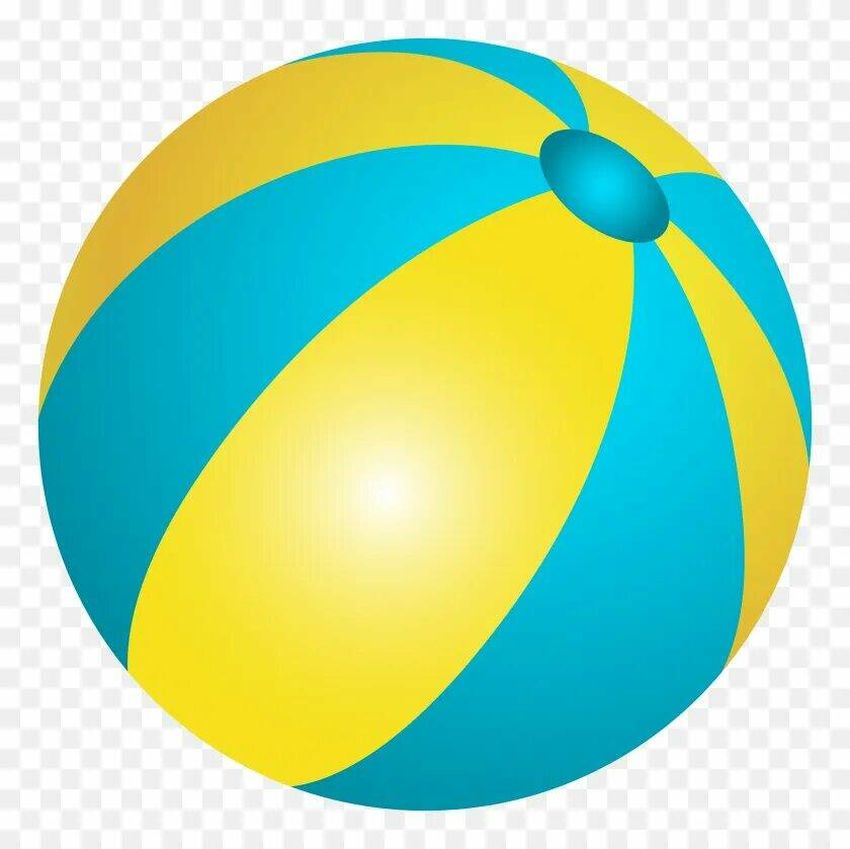Пляжный мяч на прозрачном фоне