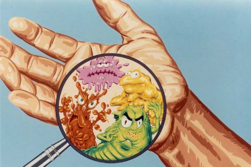 Микробы на руке