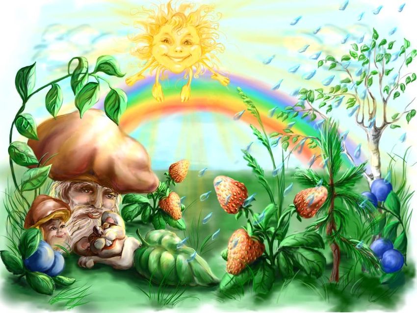 День грибного дождя 6 августа Иллюстрация