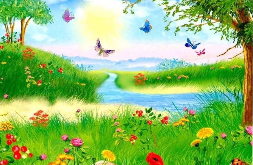 Картина лето для детей Рисунки летние