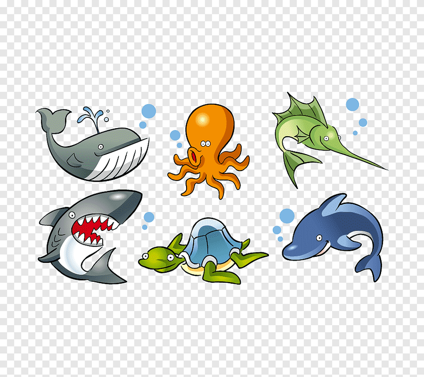 Векторные морские животные