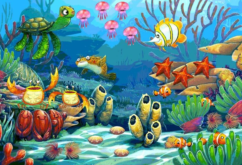 Морское дно рисунок