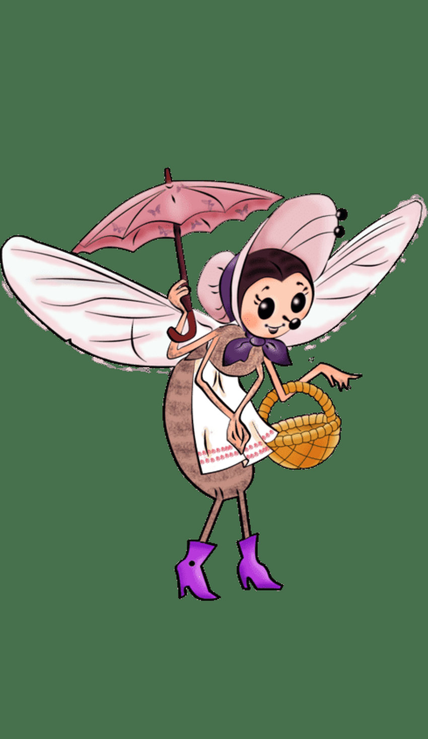 Персонажи мультфильма муха цокотуха