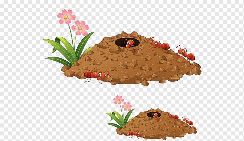 Муравейник мультяшный Муравейник на прозрачном фоне