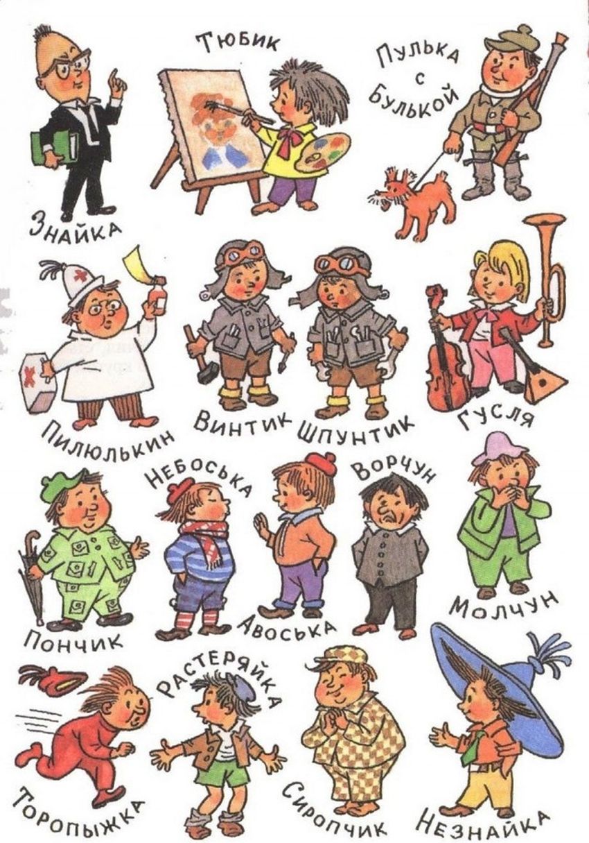 Герои из незнайки