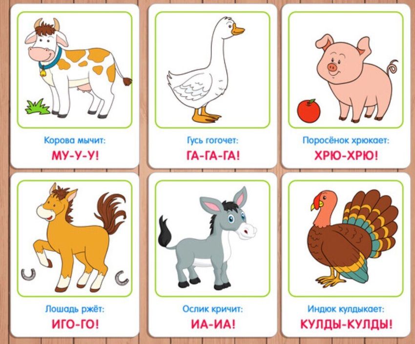 Звуки животных для малышей