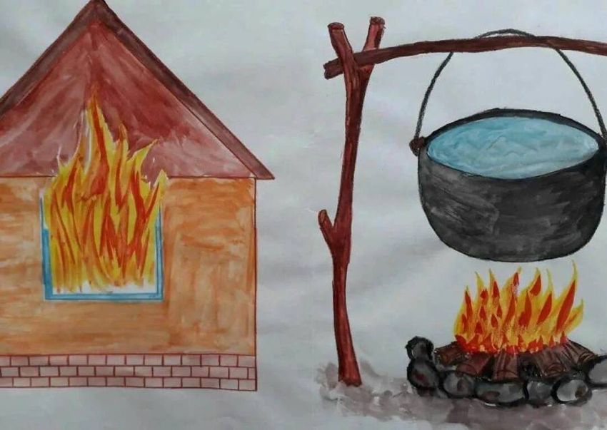 Рисунок огонь друг огонь враг