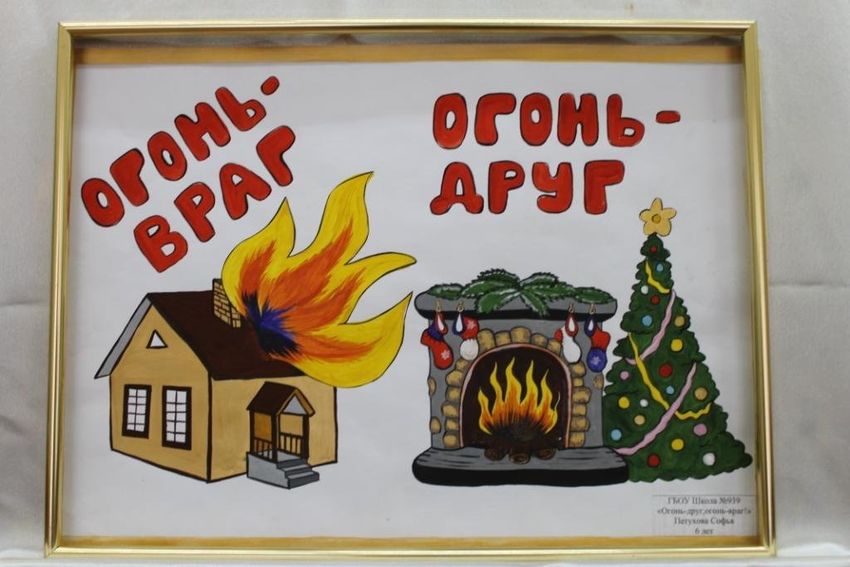 Плакат огонь друг огонь враг