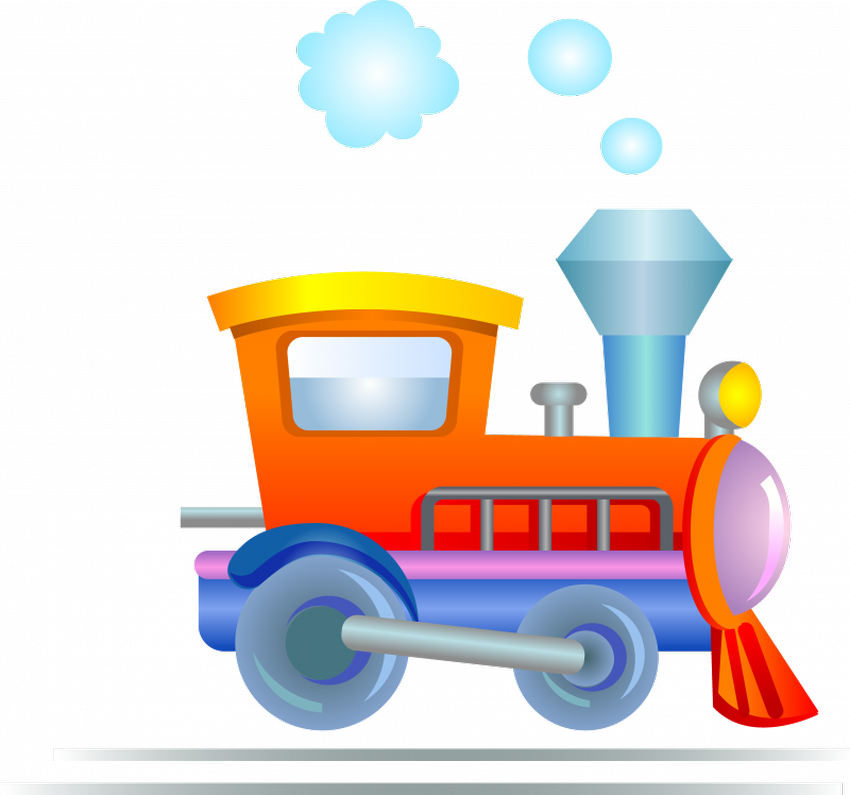 Поезд без фона для детей