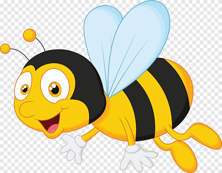 Пчелка на белом фоне