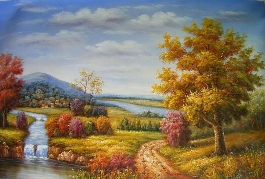 Осенний пейзаж живопись