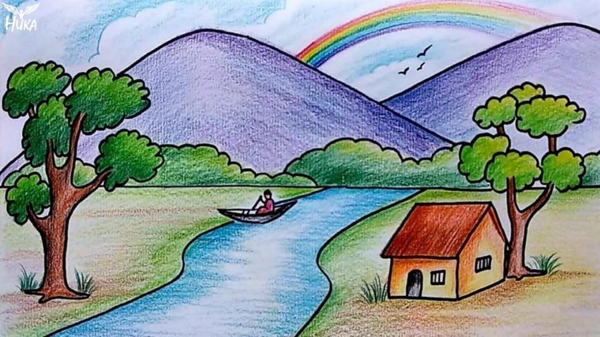 Природа рисунки для срисовки