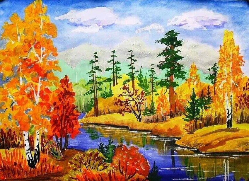 Рисунок на тему осень