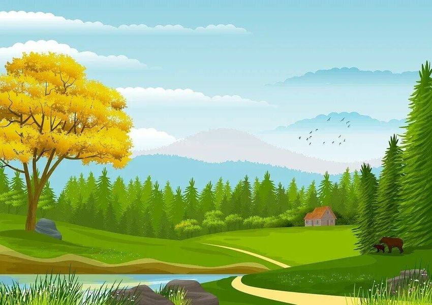 Фон природа мультяшный
