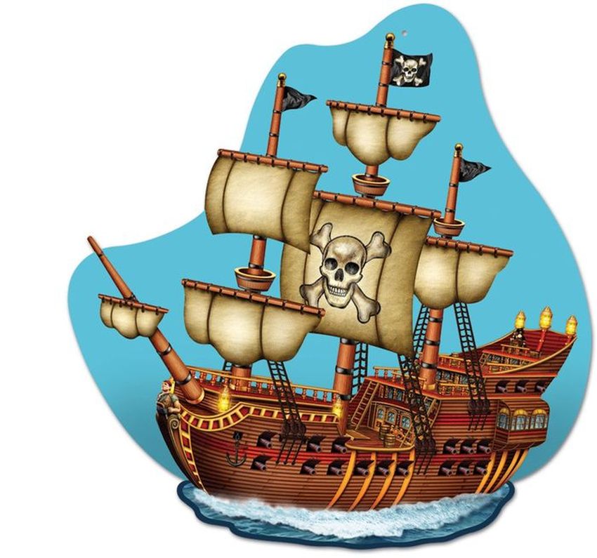 Пиратский корабль рисунок для детей