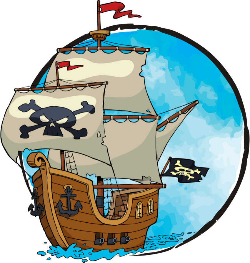Пиратский корабль вектор