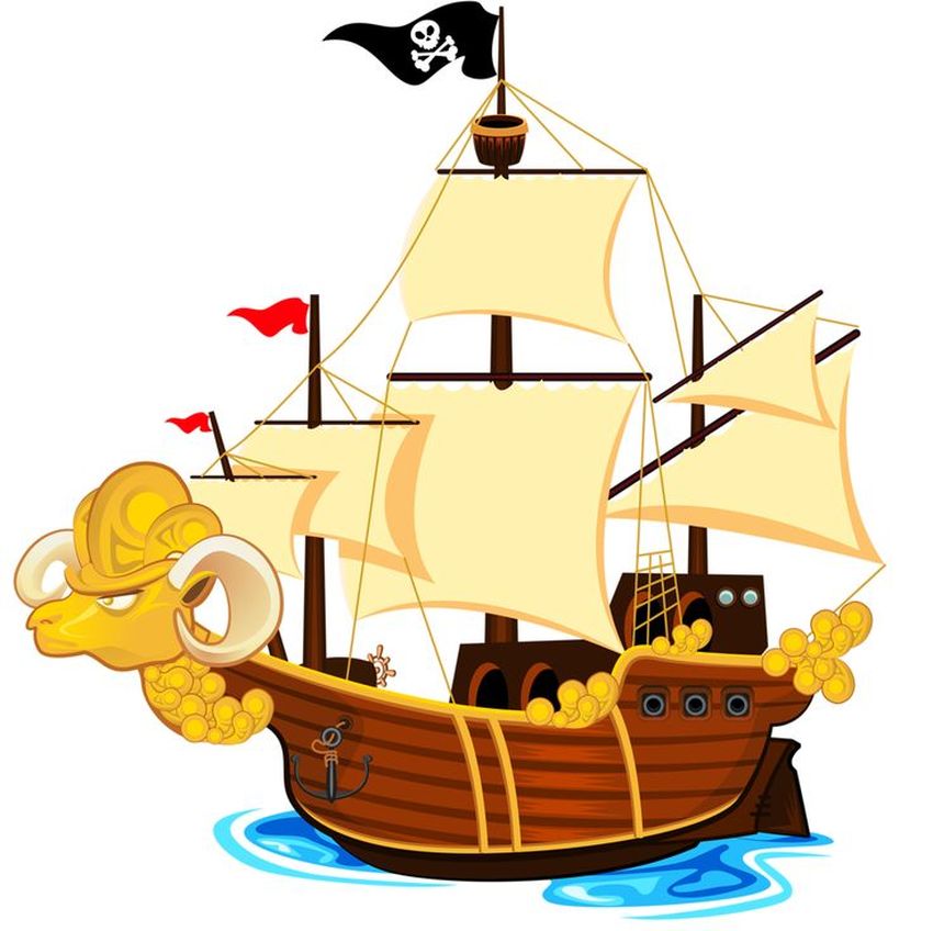 Корабль пиратов мультяшный