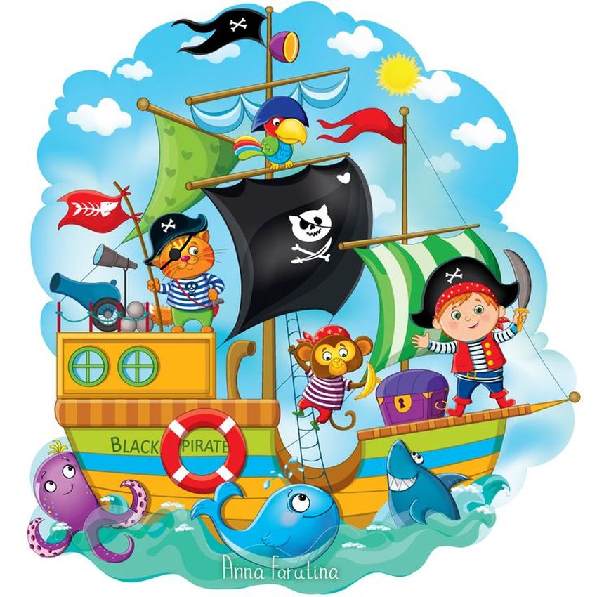 Корабль пиратов для детей