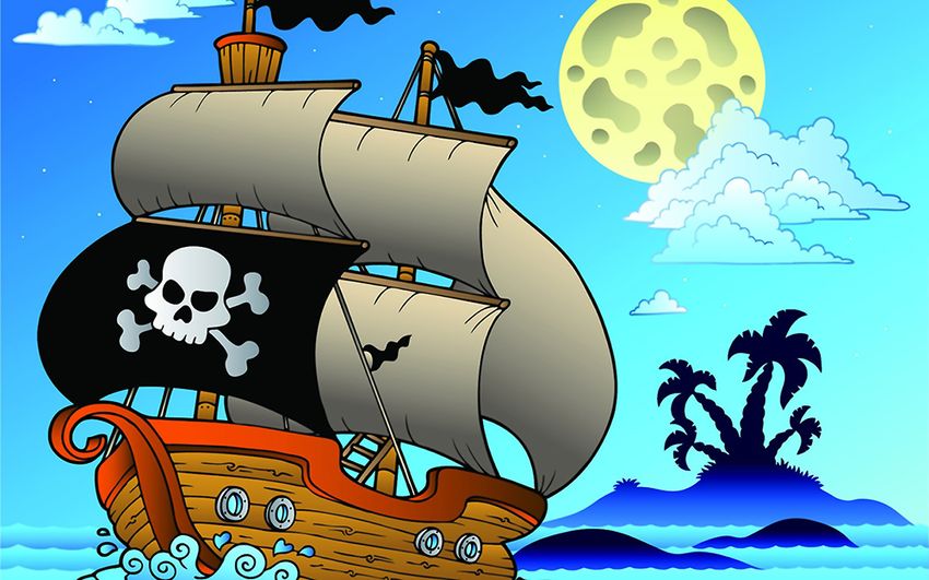 Рисунок пиратского корабля
