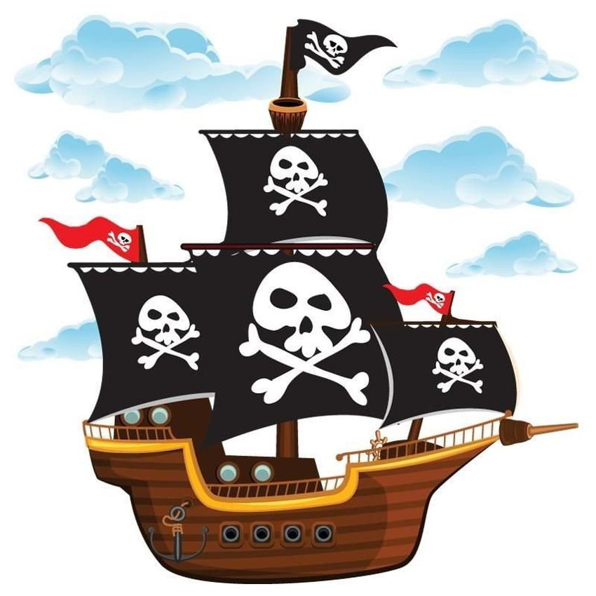 Рисунок пиратского корабля
