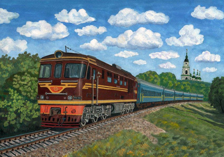 Рисунок поезда