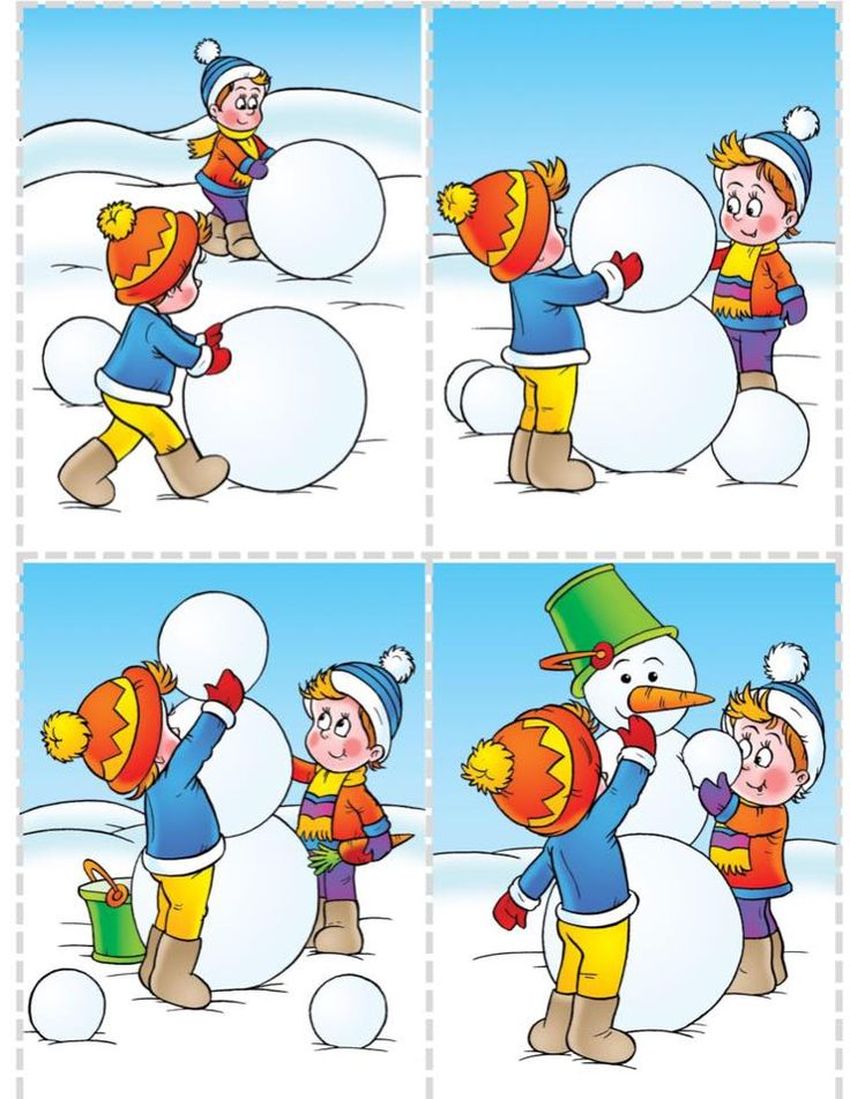 Зимние развлечения задания для дошкольников