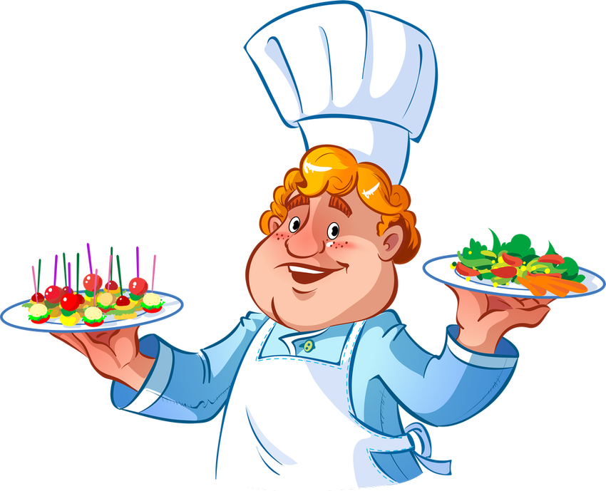 Мультяшный повар С днем повара