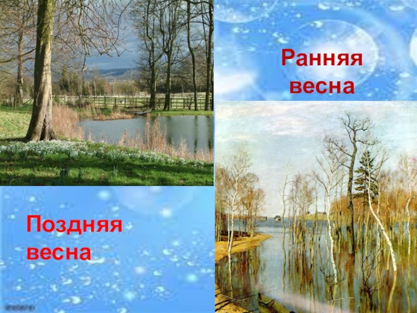 Ранняя и поздняя весна