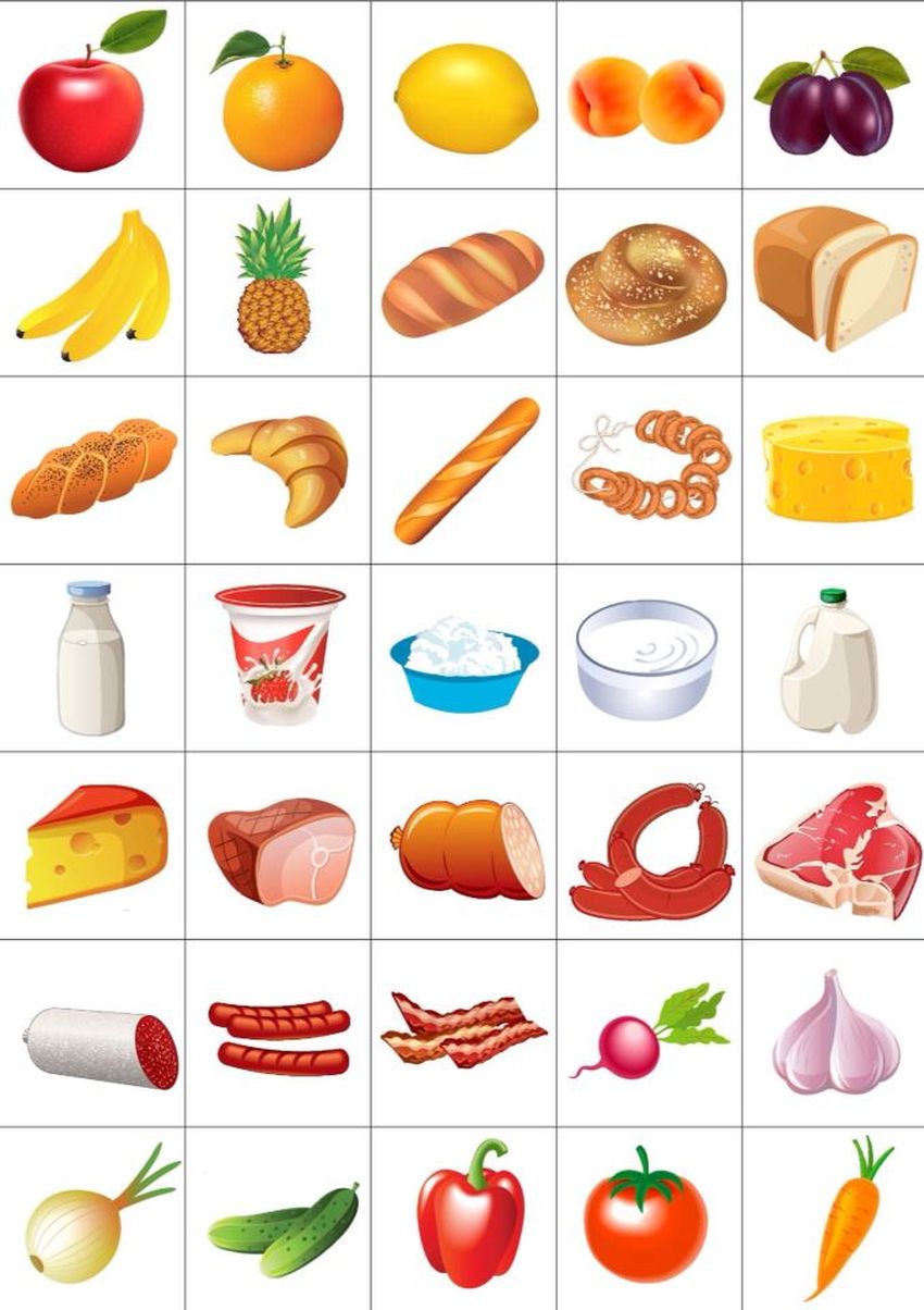 Продукты питания для дошкольников
