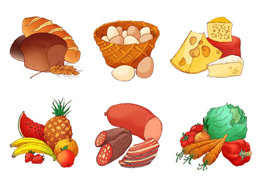 Продукты питания рисунок