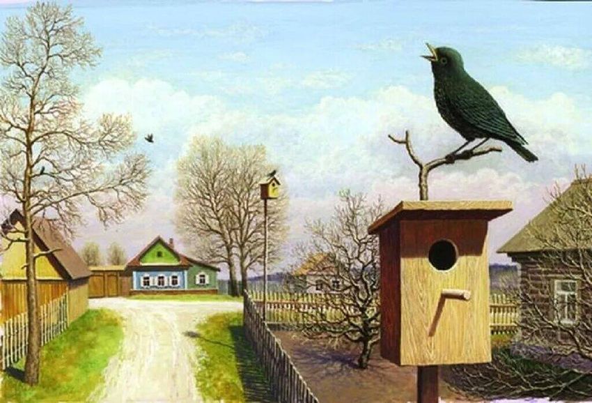 Рисунок к рассказу скворцы