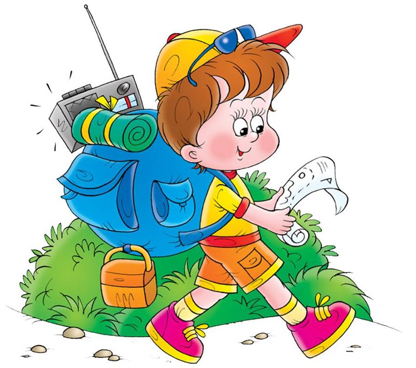 Юные туристы Поход рисунок